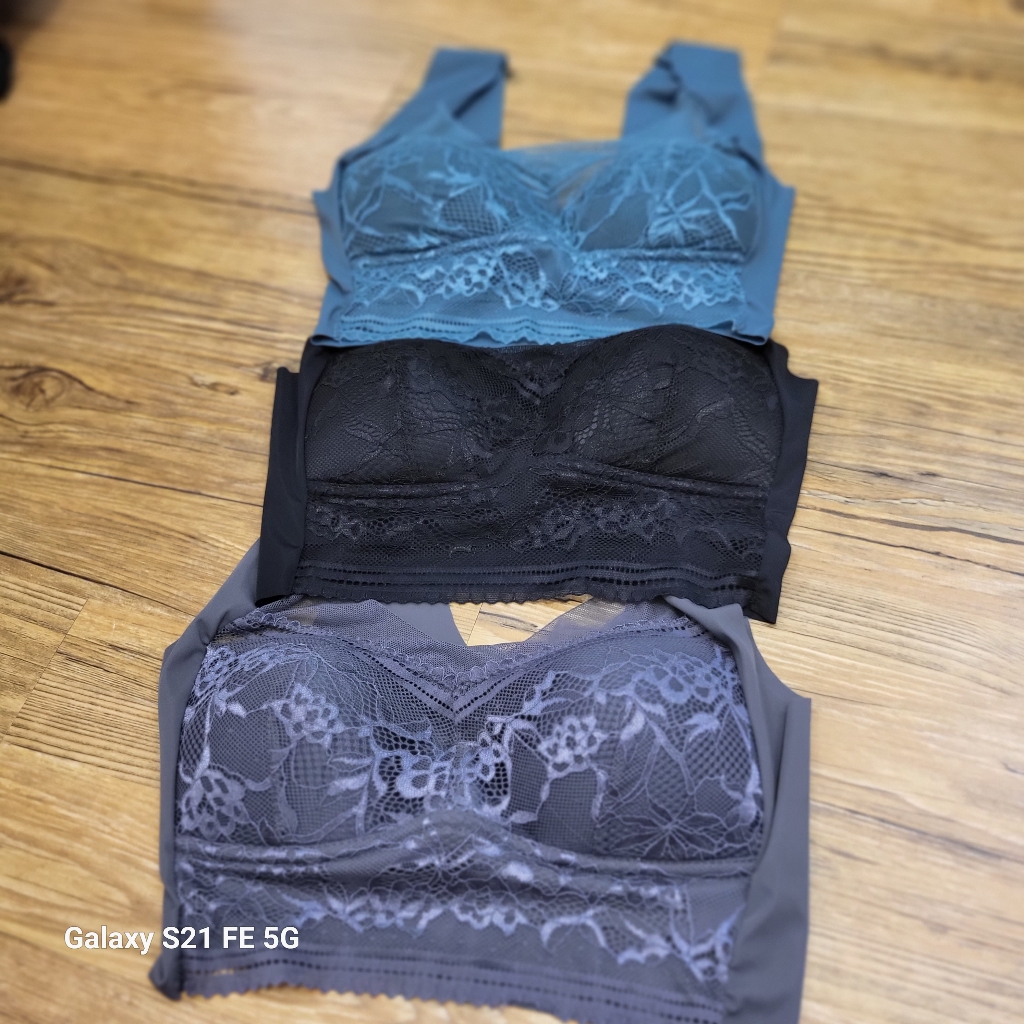 New Trio Of Lace Padded Bralette's Small